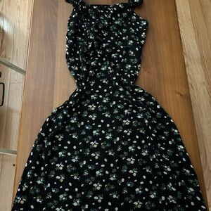 SHEIN Black Floral Maxi Dress